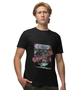 Cyber Rebels : Chronicles from the Edge Graphic Printed Black T-Shirt