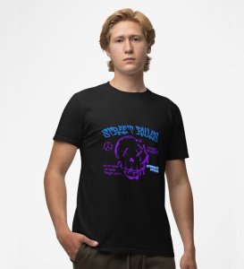 Streets Never Sleep: Graphic Printed Black T-Shirt