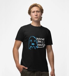 Rulebreaker Mode: Graphic Printed Black T-Shirt