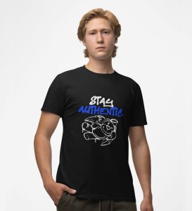 Urban Truth Vibes: Graphic Printed Black T-Shirt