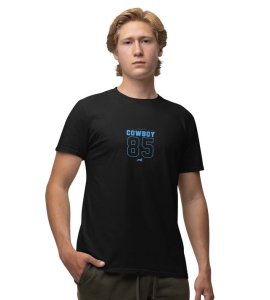 Western Chill: Graphic Printed Black T-Shirt