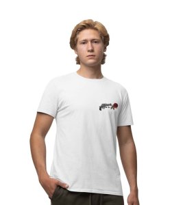 Western Heat: Graphic Printed White T-Shirt