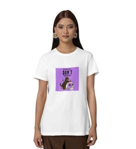 Unplanned Greatness: Cat Attitude Graphic Printed White T-Shirt