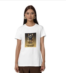 Rule Without Apology: Mythic Cat Vibe Graphic Printed White T-Shirt