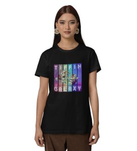 Lost World: Skull Galaxy Voyage Graphic Printed White T-Shirt