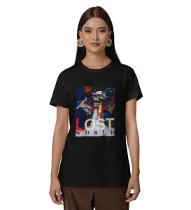 Infinite Journey: Earth's Brave Explorer Graphic Printed White T-Shirt