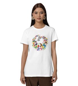 Vintage Bloom: Music in Color Graphic Printed Black T-Shirt