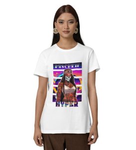 Soulful Petals: The Ukiyo-e Flower Within Graphic Printed White T-Shirt