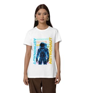 Among the Stars: Graphic Printed White T-Shirt