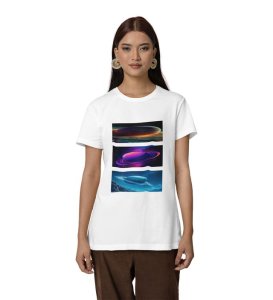 Rhythm of the Universe: Solar System Graphic Printed White T-Shirt