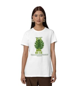 Flutter to My Aura: Graphic Printed White T-Shirt