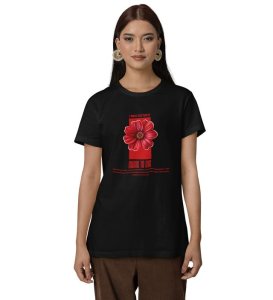 Butterfly Magnet Vibes: Graphic Printed Black T-Shirt