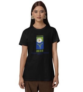 Grace in Stillness: Graphic Printed Black T-Shirt