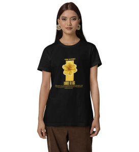 Calling Wings Gently: Graphic Printed Black T-Shirt